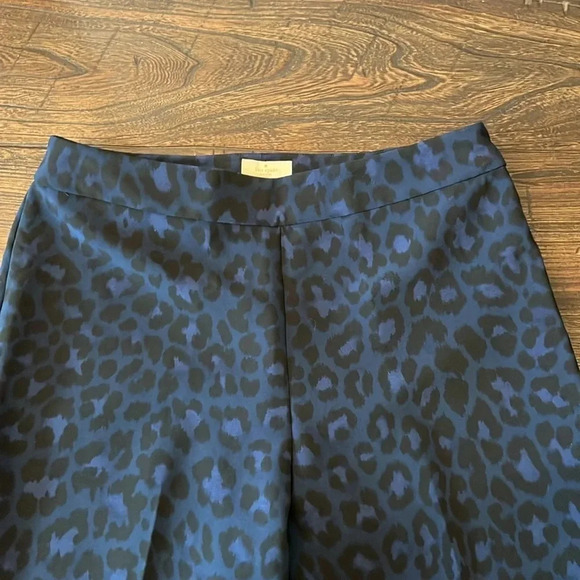 Kate Spade New York Leopard Print Cropped Pants Blue/Black Size 6 - Picture 4 of 8